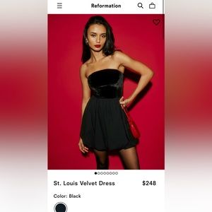 Reformation St. Louis Velvet Dress